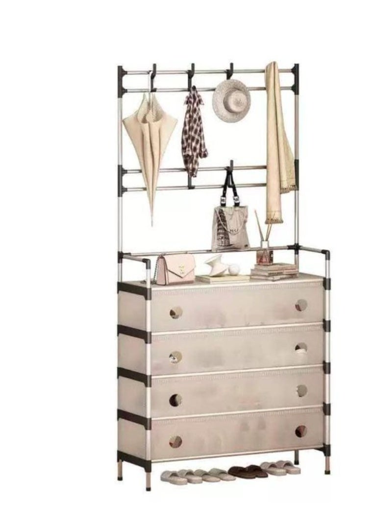 eBasket Shoe and hat organizer rack with 4 drawers, multi-purpose organizer rack for organizing shoes and socks - Image 2